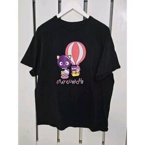 Sanrio Hello Kitty and‎ Friends Black Be Curious Tshirt XL Keroppi Badtz Maru